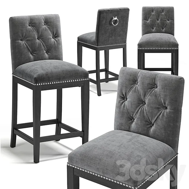 EICHHOLTZ Counter Stool Domino 3DModel