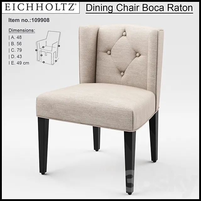 EICHHOLTZ Dining Chair Boca Raton 109908; 109850 3D Model