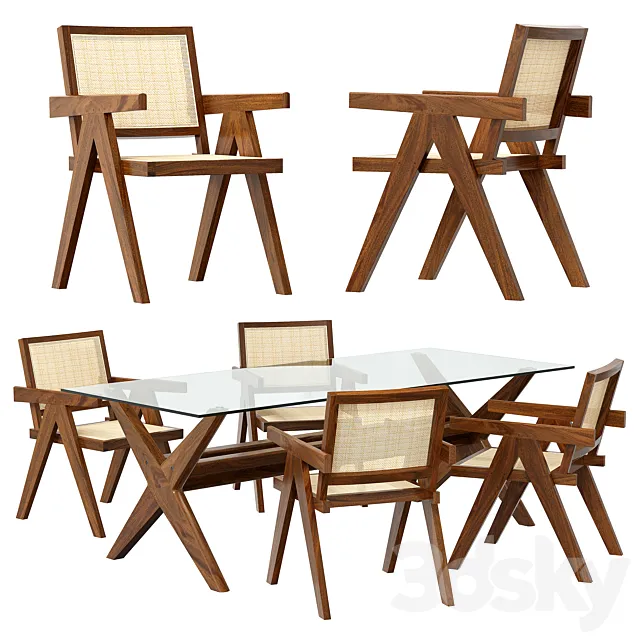 Eichholtz dining set 3D Model