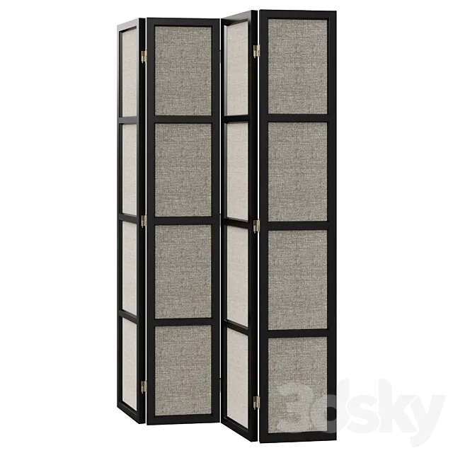 Eichholtz FOLDING SCREEN BAHAMAS Screen Partition 3D Model
