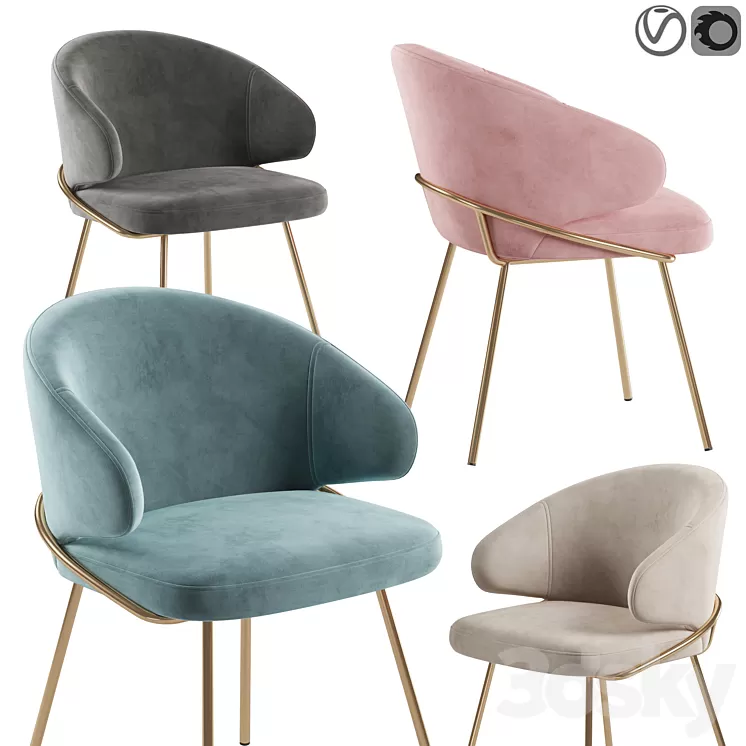 Eichholtz Kinley chair 3D Model