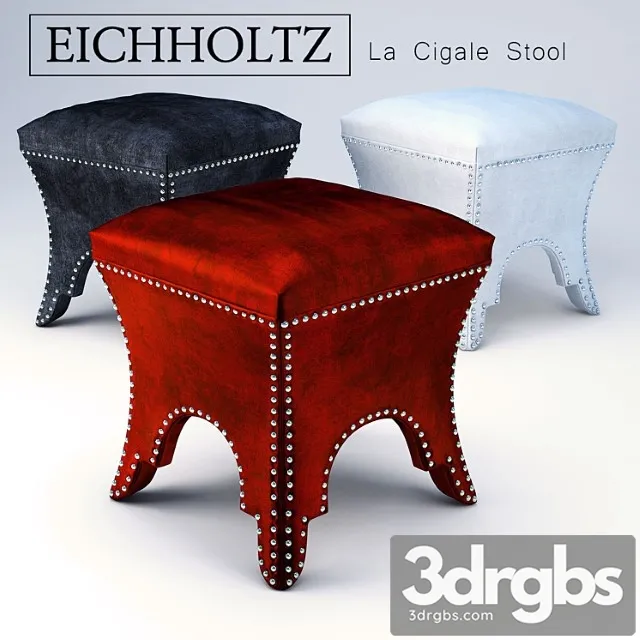 Eichholtz La Cigale Stool 3D Model Free