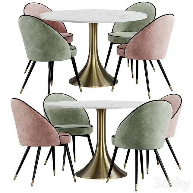 Eichholtz & La Forma Oria dining set 3D Model