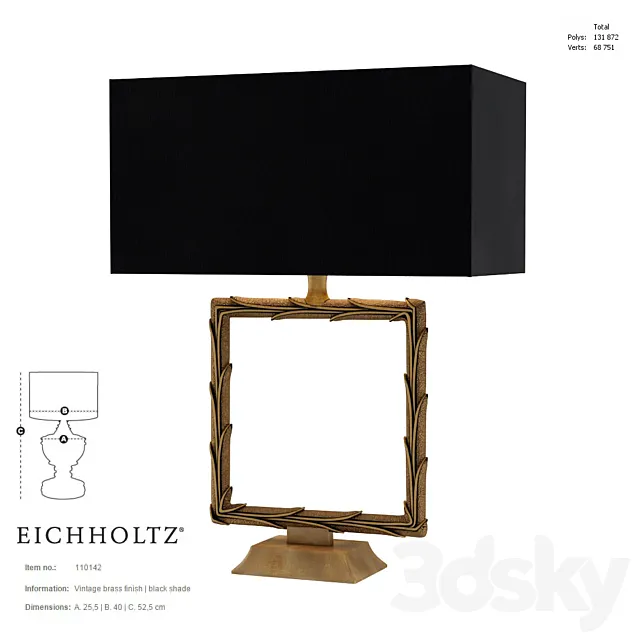 EICHHOLTZ Lamp Farrow 110142 3DModel