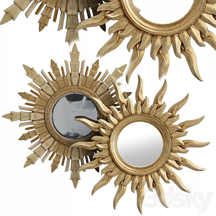Eichholtz MIRROR BAHIA and MIRROR SULTAN 3D Model