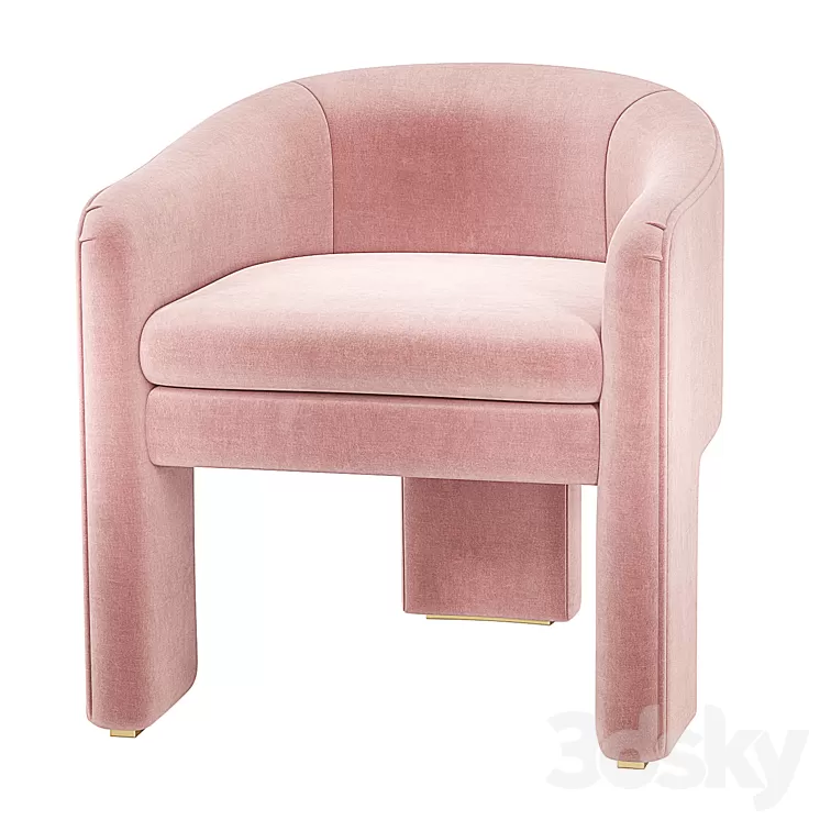 Eichholtz Pebbles Chair three legs 3D Model