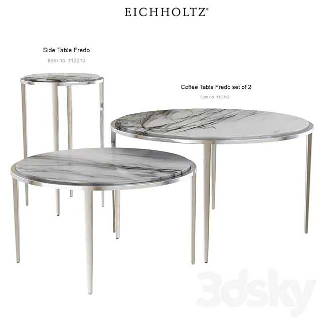 EICHHOLTZ Side Coffee Table Fredo set 112012 112013 3D Model