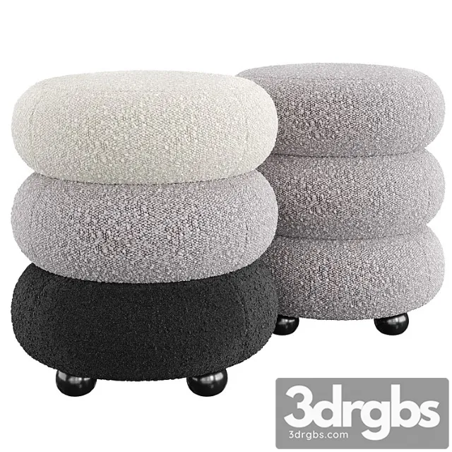 Eichholtz Stool Tulum 3D Model Free