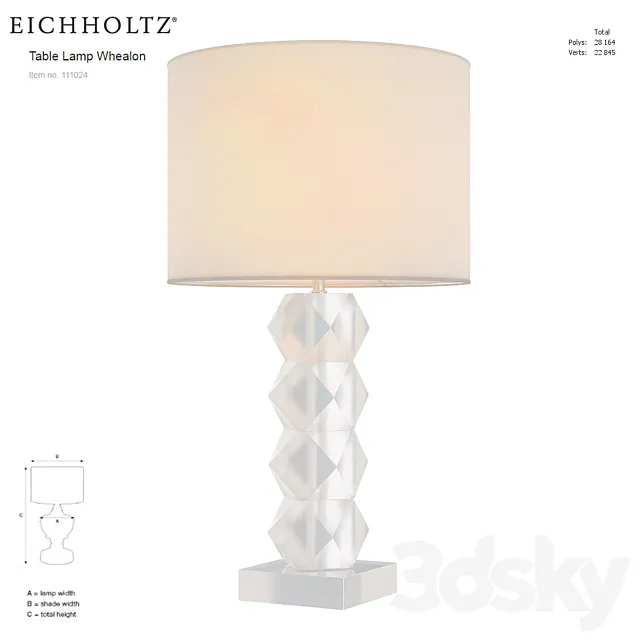 EICHHOLTZ Table Lamp Whealon 111024 3D Model