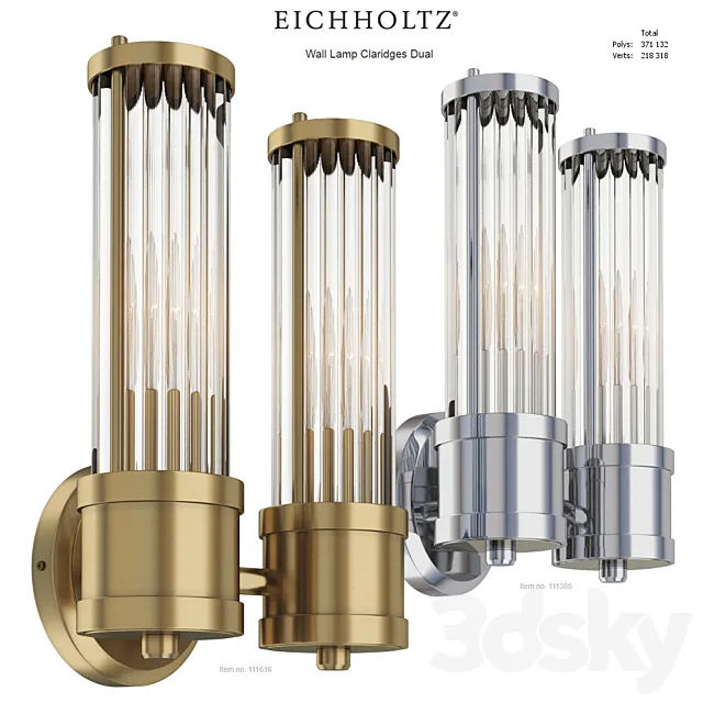 EICHHOLTZ Wall Lamp Claridges Dual 111616 111385 3D Model