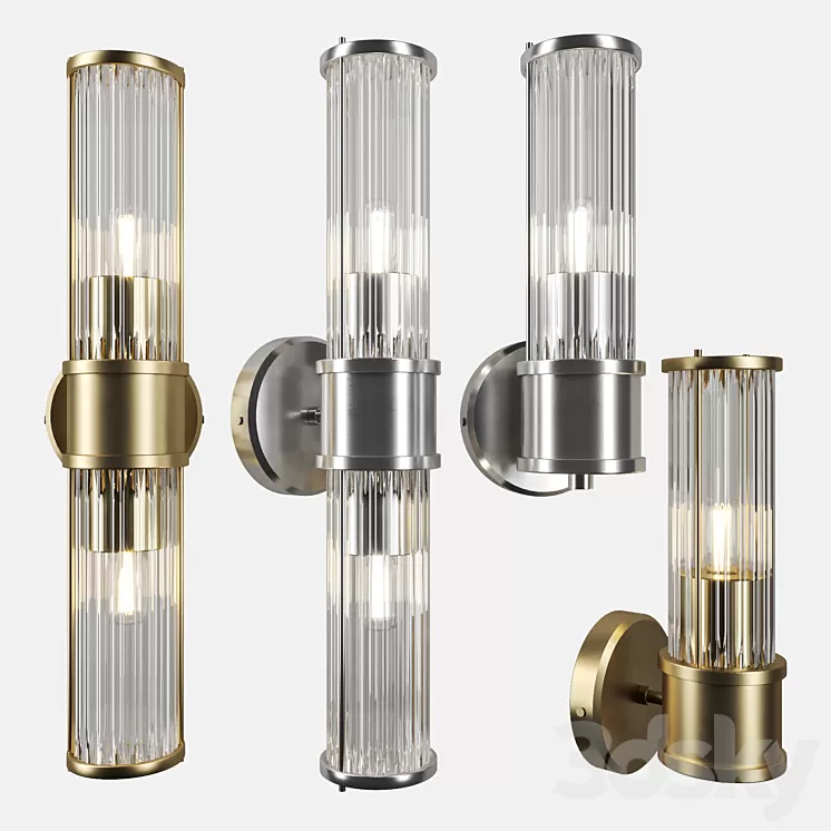 Eichholtz Wall lamp Claridges Single Double 3D Model