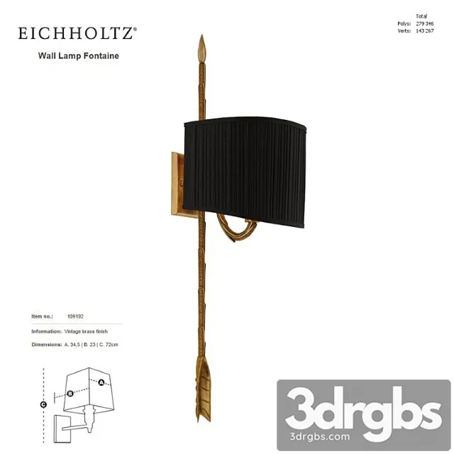 Eichholtz Wall Lamp Fontaine 109192 3D Model Free