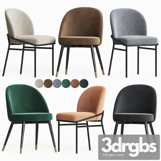 Eichholtz willis & cooper dining chair set 2 3D Model Free