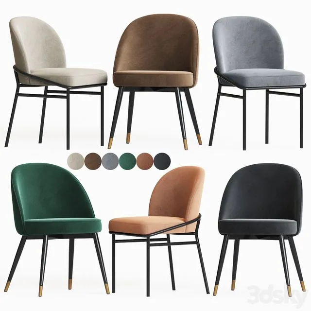 Eichholtz Willis & Cooper Dining Chair Set 3D Model