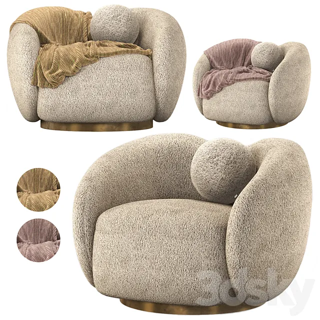 Eichholtz_SWIVEL CHAIR DIEGO 3D Model