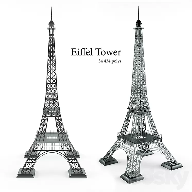 Eiffel Tower 3D Model