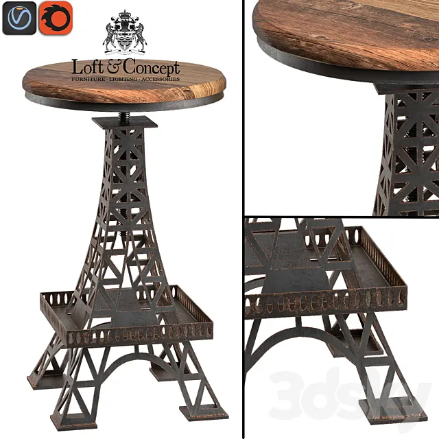 EIFFEL TOWER BAR STOOL 3D Model