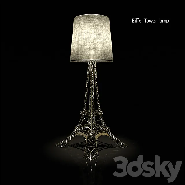 Eiffel Tower Lamp 3D Model