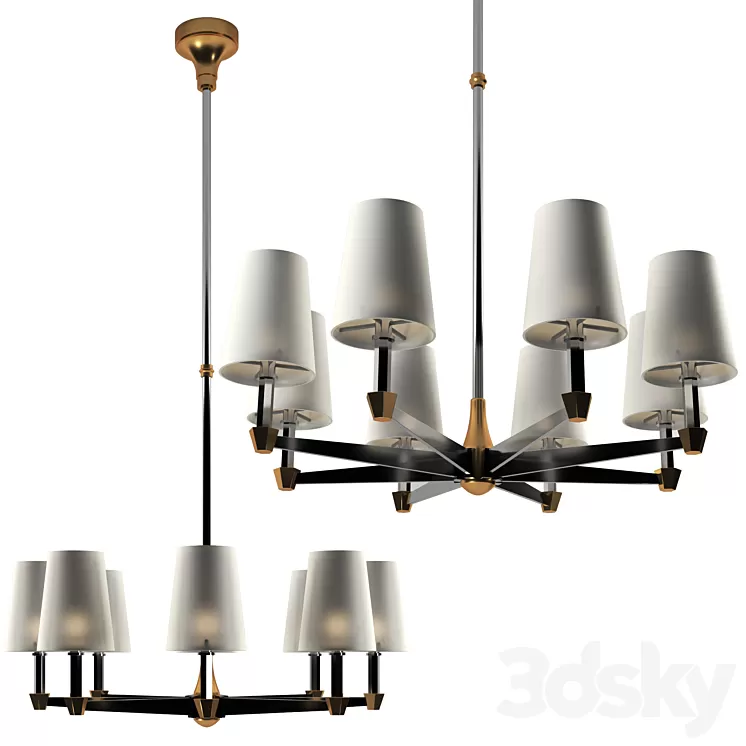 Eight branch chandeliers 3D Model