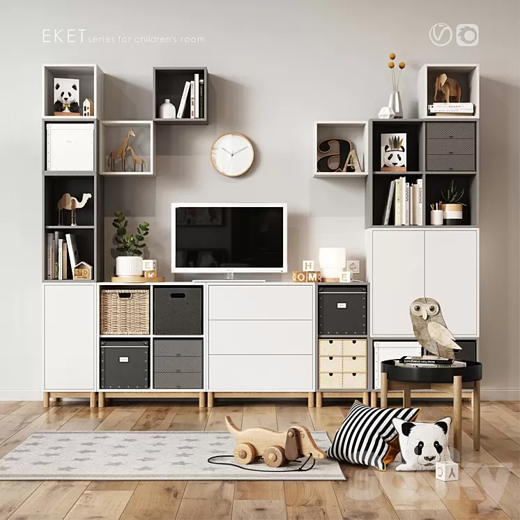 EKET set for children's room 3D Model Free