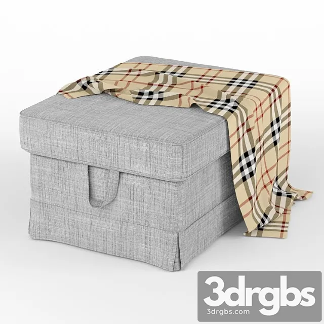 Ektorp footstool 2 3D Model Free