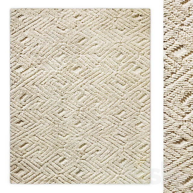 Elara Performance Hand-Knotted Rug Restoration Hardware 3D Model