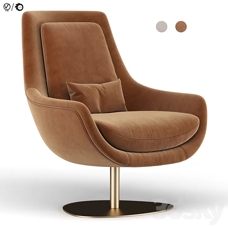 Elba armchair 3D Model