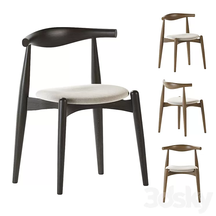 Elbow Dining Chair Carlhansen 3D Model Free