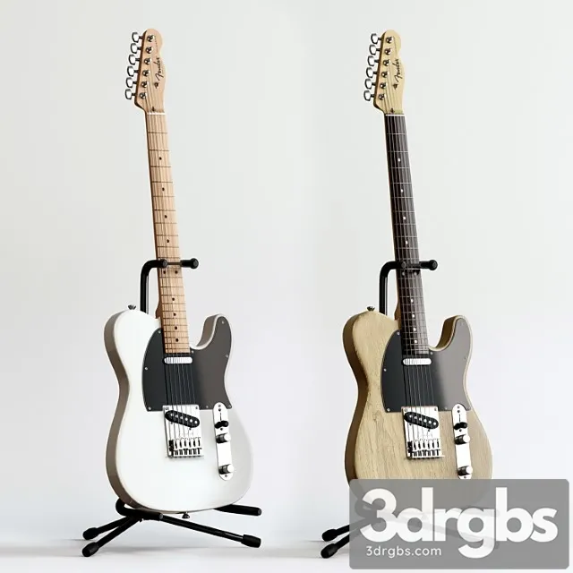 Electric guitar fender telecaster 3D Model Free