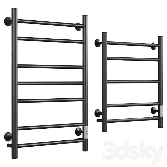 Electric heated towel rail EWRIKA Safo AS3 80x50 black 3D Model