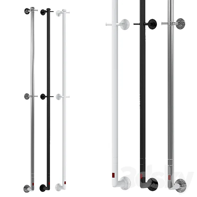 Electric heated towel rail Margaroli Arcobaleno 616CRB-1650 chrome 3D Model