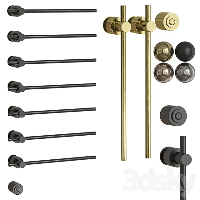 Electric heated towel rail Margaroli Sole 3D Model