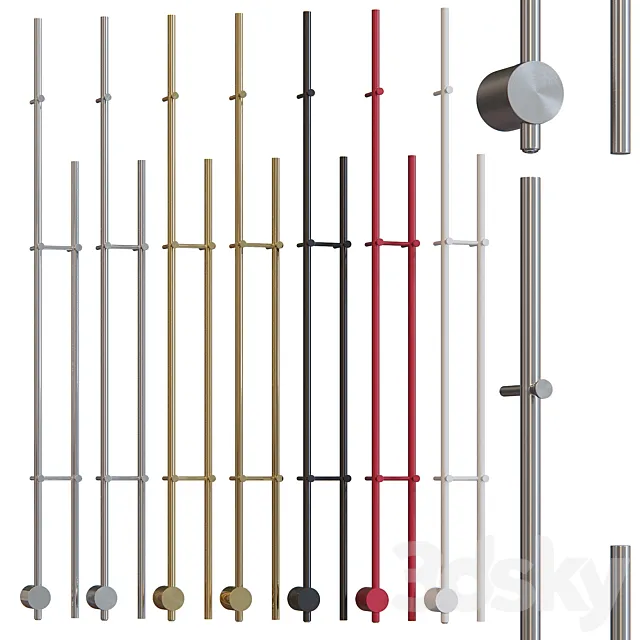 Electric Towel heater Bruno Due by Broner 3D Model