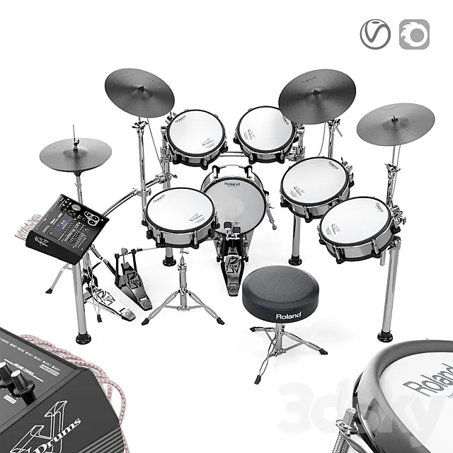 Electronic drums Roland TD30-KV 3DModel