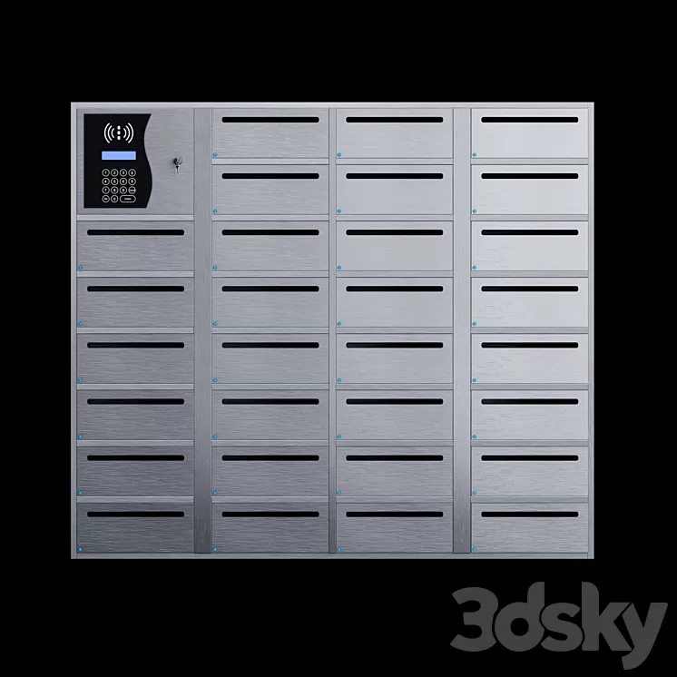 Electronic mailboxes with the Smartbox system (custom-made) 3D Model