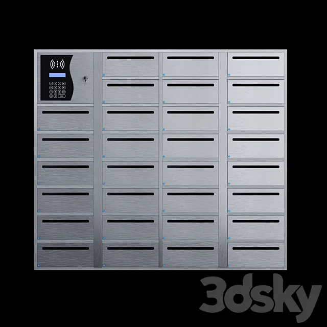 Electronic mailboxes with the Smartbox system (custom-made) 3DModel