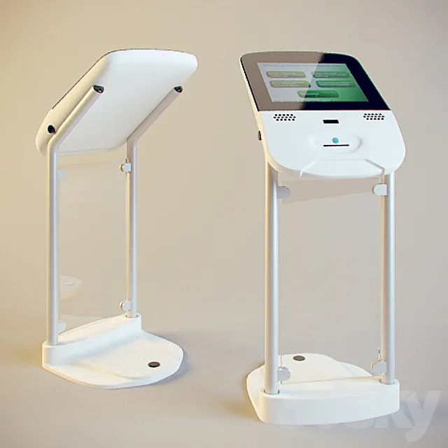 Electronic queue for savings bank 3D Model