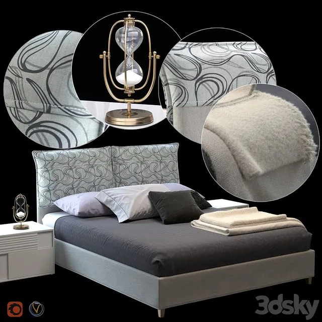 ELEGANCE Bed by Greco Strom 3D Model