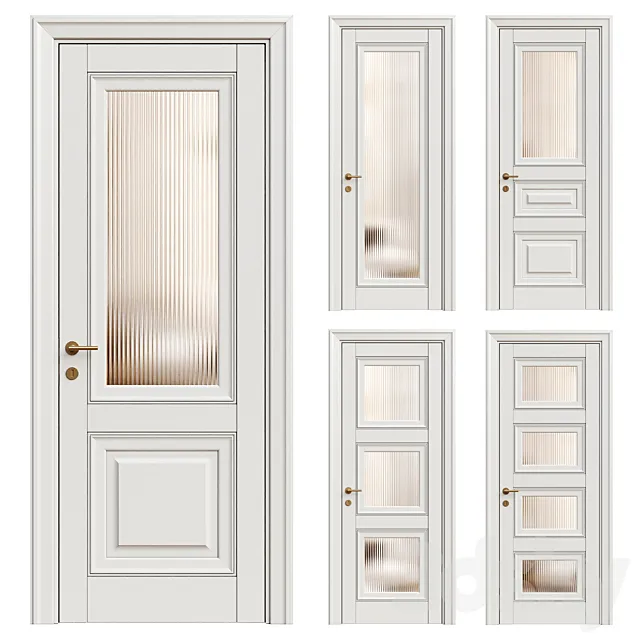 Elegant classic door - interior door 240 3D Model