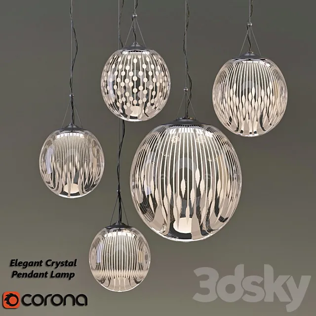 Elegant Crystal Pendant Lamp Free Download