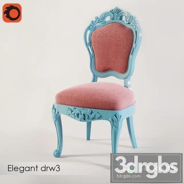 Elegant DRW3 Chair 3D Model Free