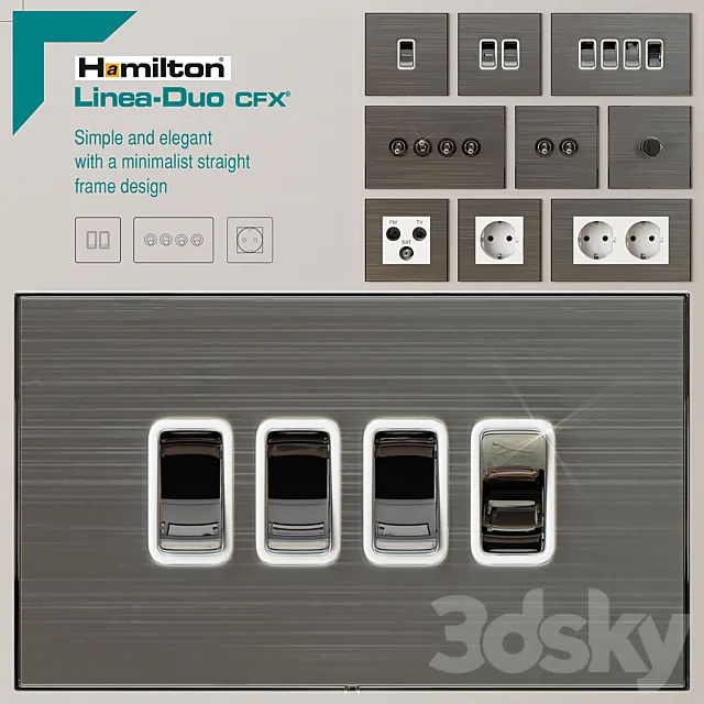 Elekrofurnitrua – Hamilton – Linea-Duo CFX 3D Model