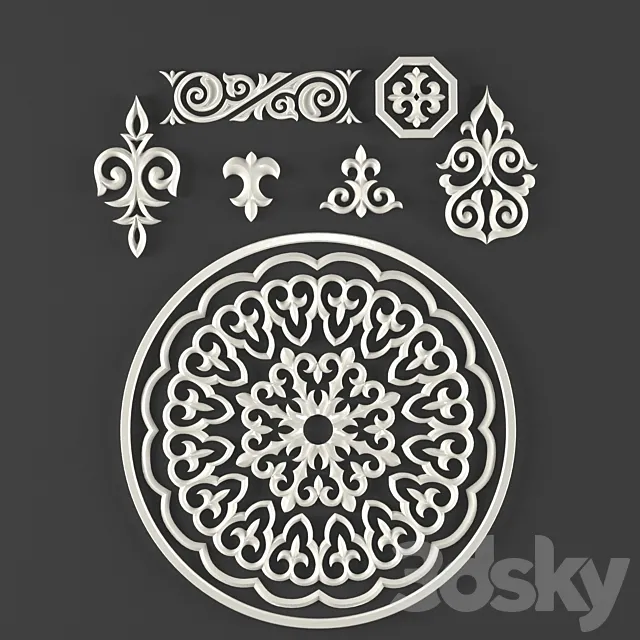 Elements of national ornament 3DModel