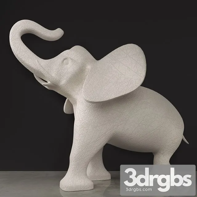 Elephant statue 3D Model Free