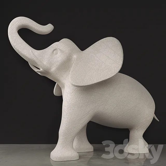 Elephant statue 3D Model