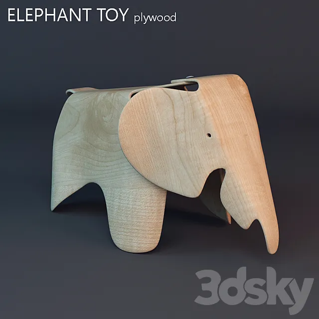 Elephant wood toy 3DModel