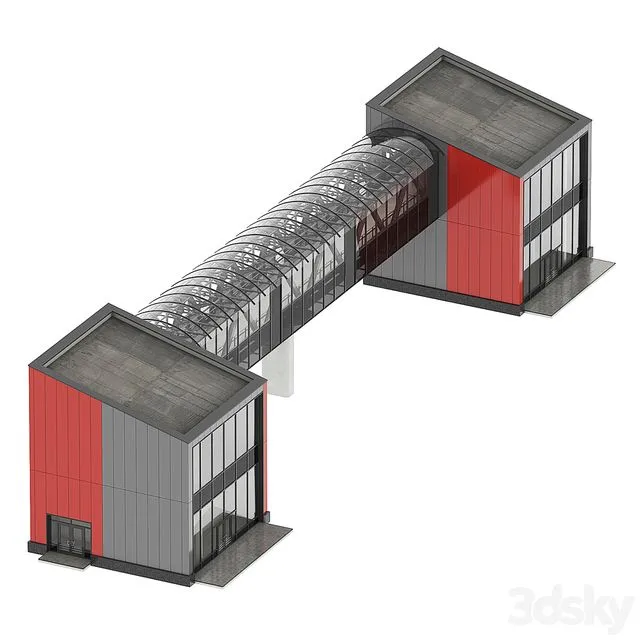 Elevated pedestrian crossing 3D Model