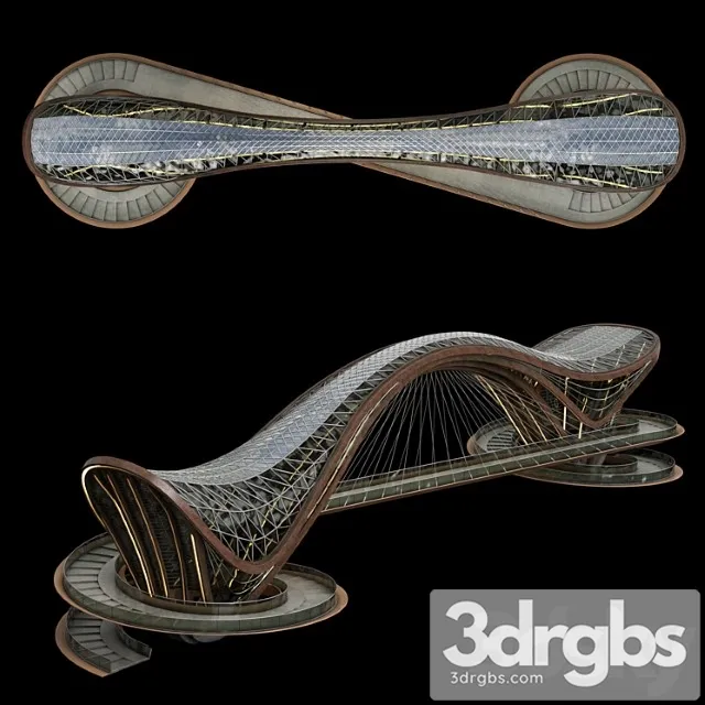 Elevated Pedestrian Crossing 3D Model Download