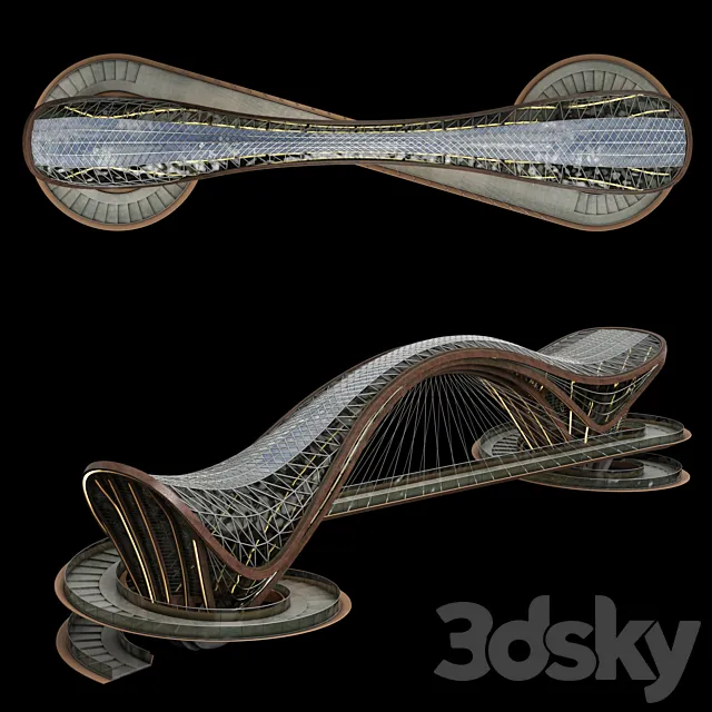 elevated pedestrian crossing 3DModel