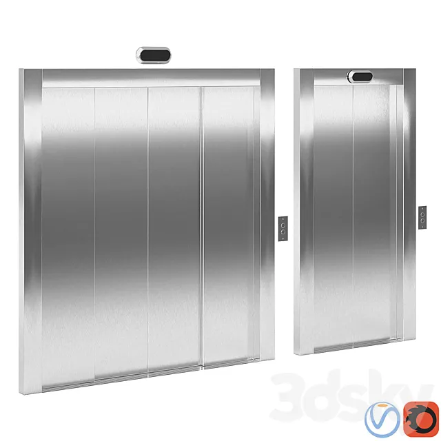 Elevator doors 3D Model